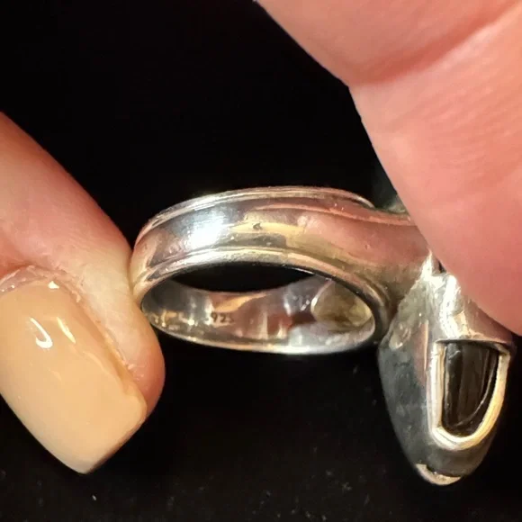 SLANE Silver Women's Geometric Ring - Picture 3 of 9